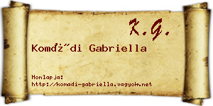 Komádi Gabriella névjegykártya