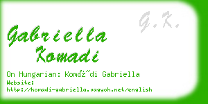 gabriella komadi business card